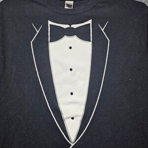 Tuxedo Graphic T-Shirt Gildan Heavy Cotton Men's XL Black